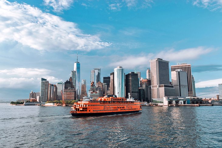 Staten Island Ferry passing Manhattan