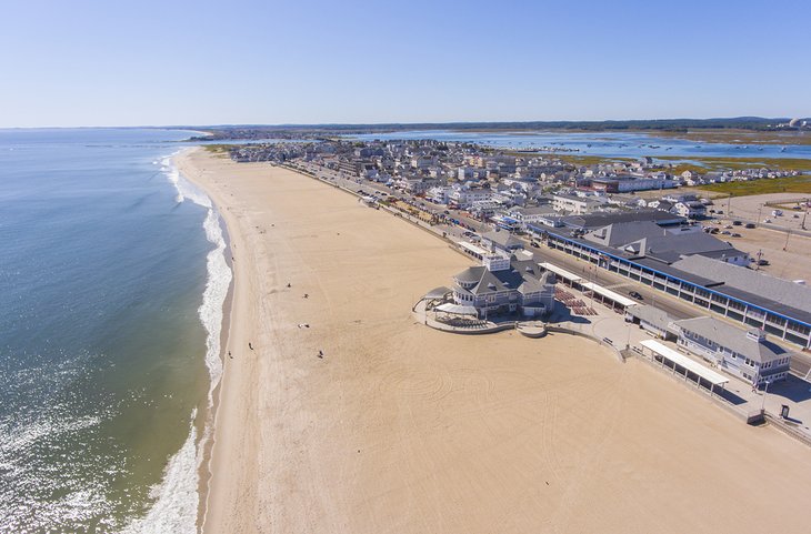 Aerial view of Hampton Beach, New Hampshire