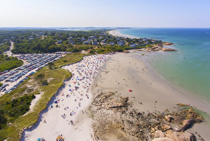 Aerial view of Wingaersheek Beach