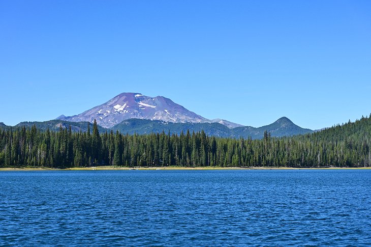 Elk Lake with South Sister Volcano in the distance