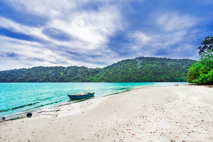 Boat on the beach, Nuqui, Columbia