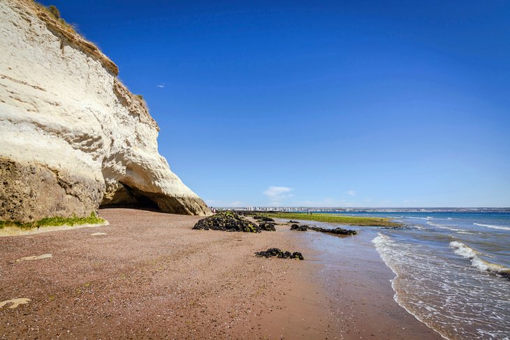 Cliffs and beach at Puerto Madryn