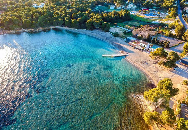 Aerial view of Cala Pada