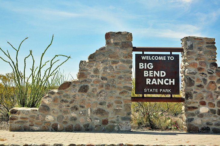 Big Bend Ranch State Park entrance sign