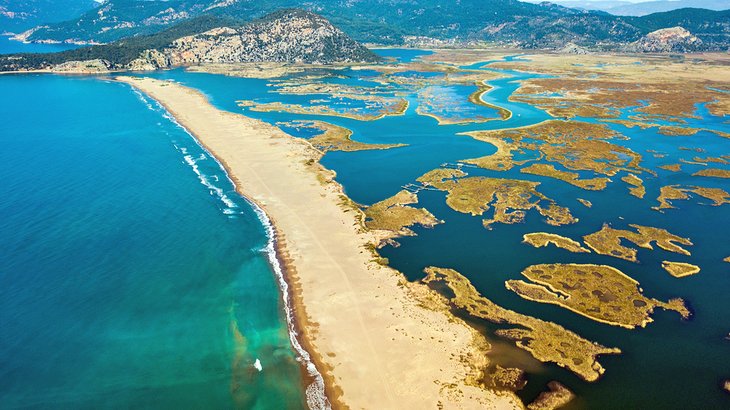 Aerial view of Iztuzu Beach