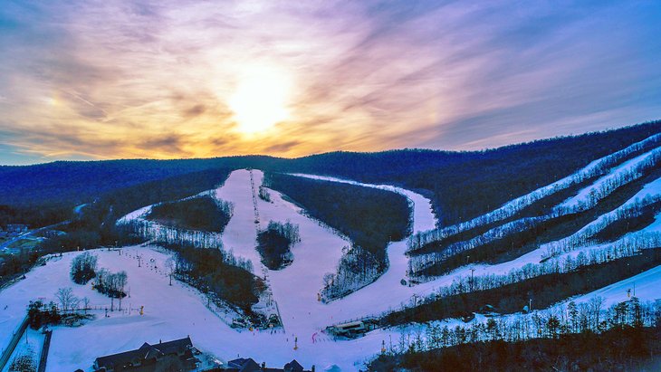 Sunset over Whitetail Resort