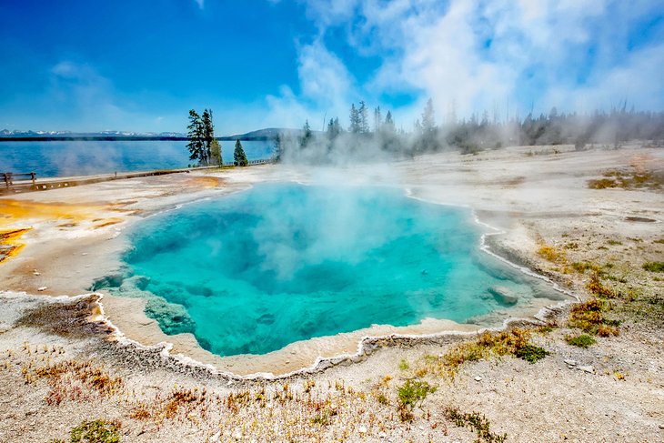 Black Pool, West Thumb Geyser Basin near Grant Village Campground