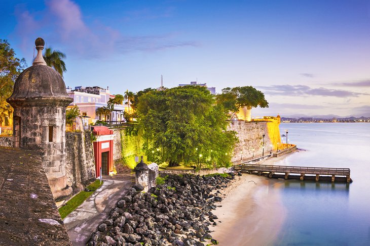 San Juan, Puerto Rico coast at Paseo de la Princesa