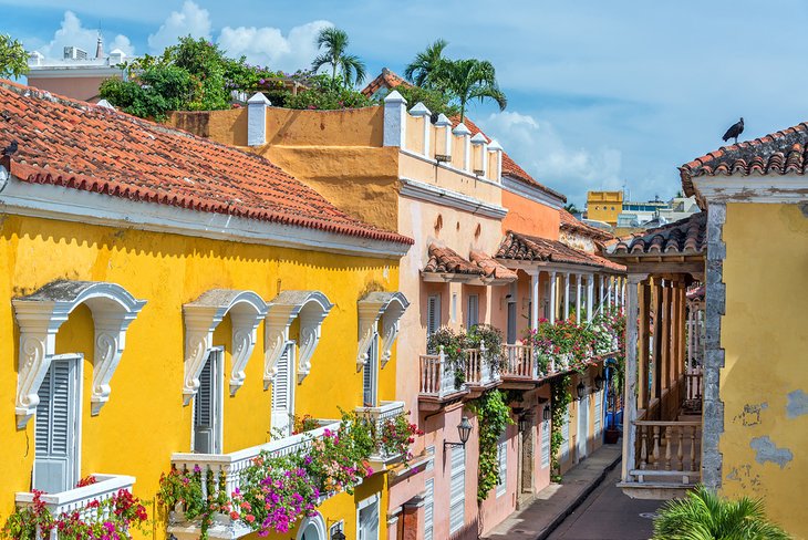 Historical buildings in Cartagena