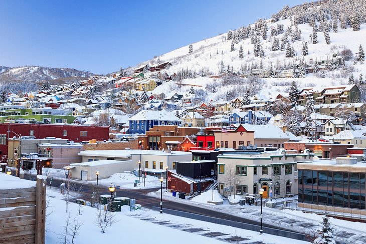Old Town Park City in winter