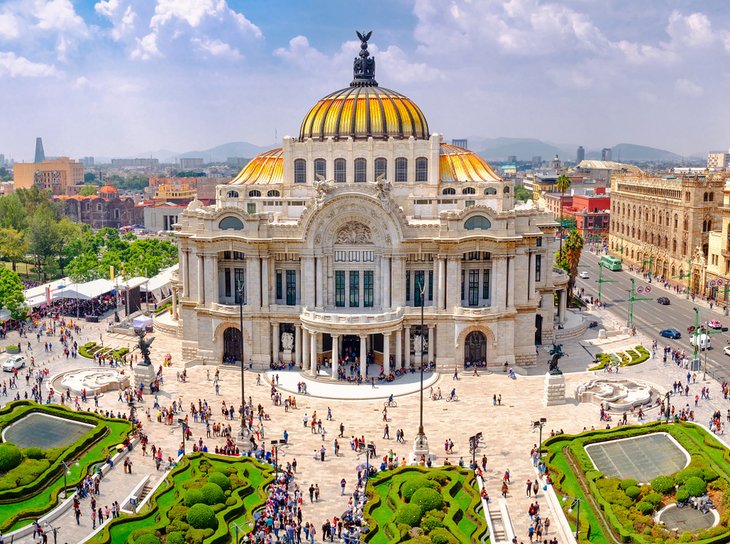 The Palace of Fine Arts in Mexico City