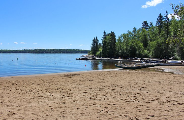 Beach at Caddy Lake near the campground