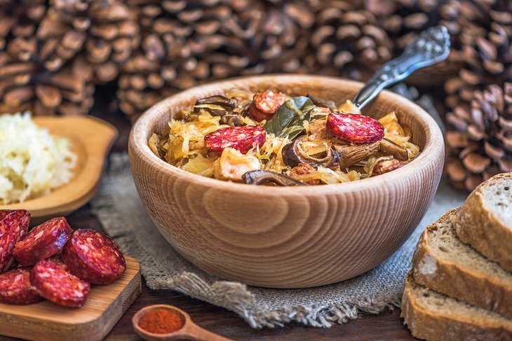 Traditional Czech sour cabbage soup