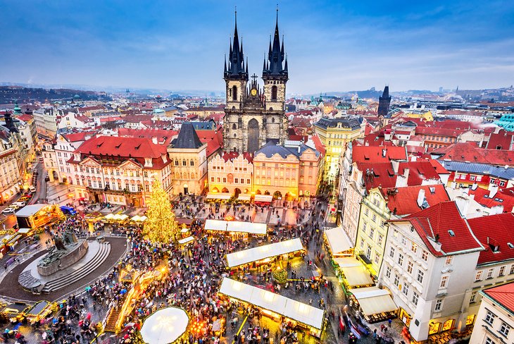 Marché de Noël de Prague sur la place de la vieille ville