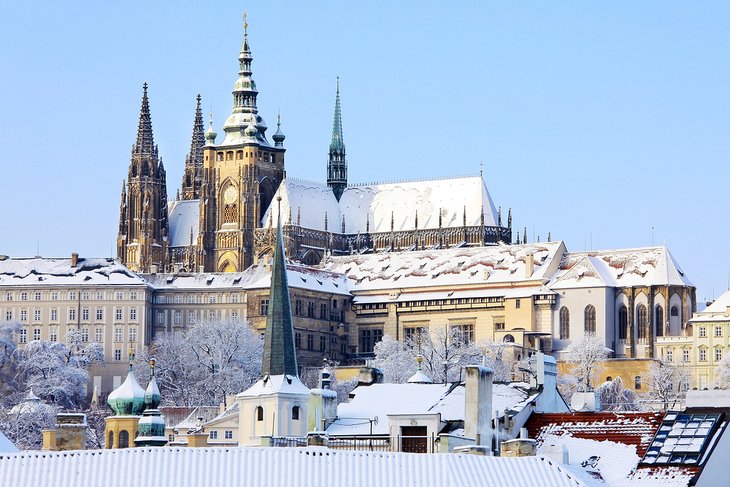 Château de Prague en hiver