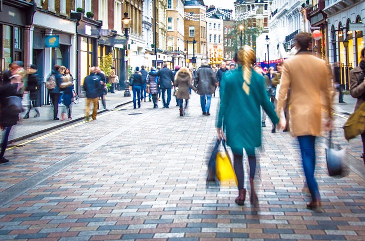 Shoppers in London