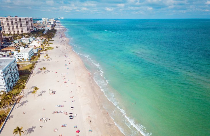 Aerial view of Hollywood Beach