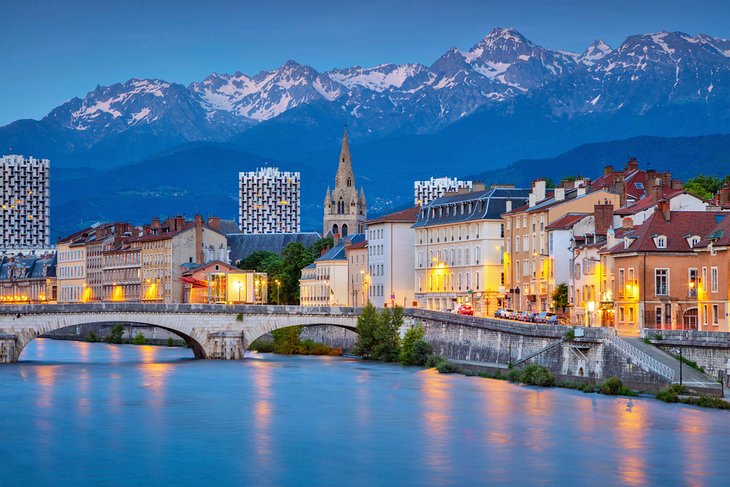Grenoble at twilight