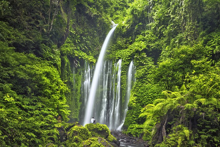 Air Terjun Tiu Kelep waterfall near Mount Rinjani, Lombok