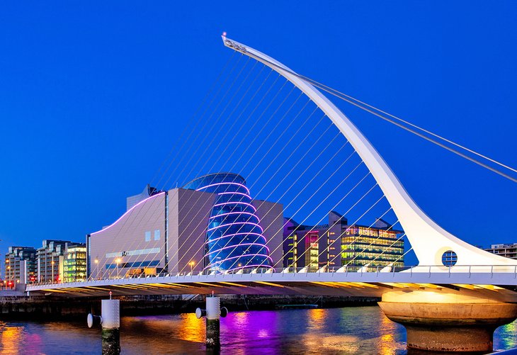 The Samuel Beckett Bridge over the River Liffey in Dublin