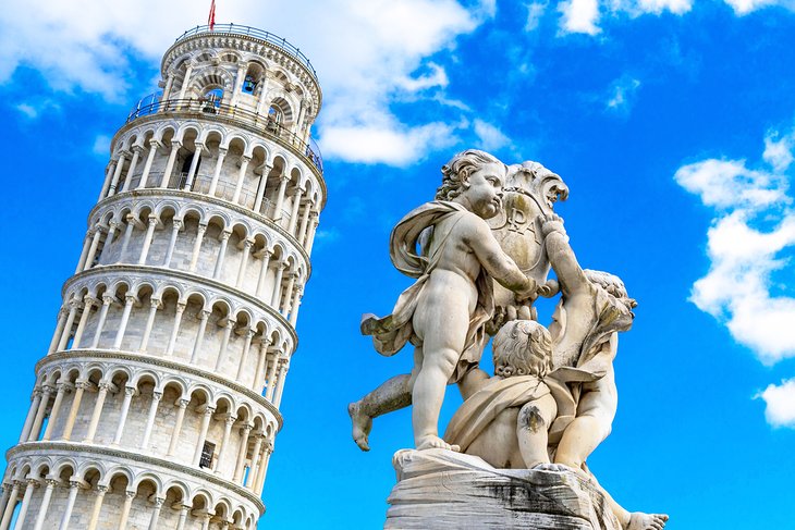 The leaning tower of Pisa