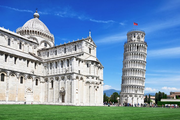 The leaning tower of Pisa