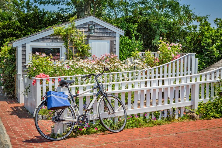 Boathouse and bicycle on Martha's Vineyard
