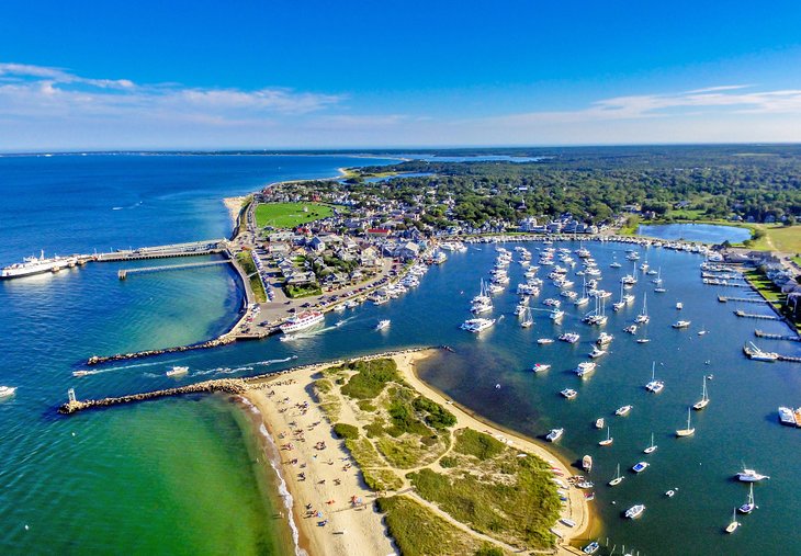 Aerial view of Oaks Bluff, Martha's Vineyard