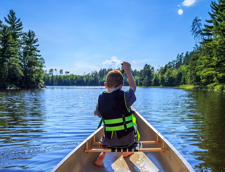 Canoeing in Voyageurs National Park