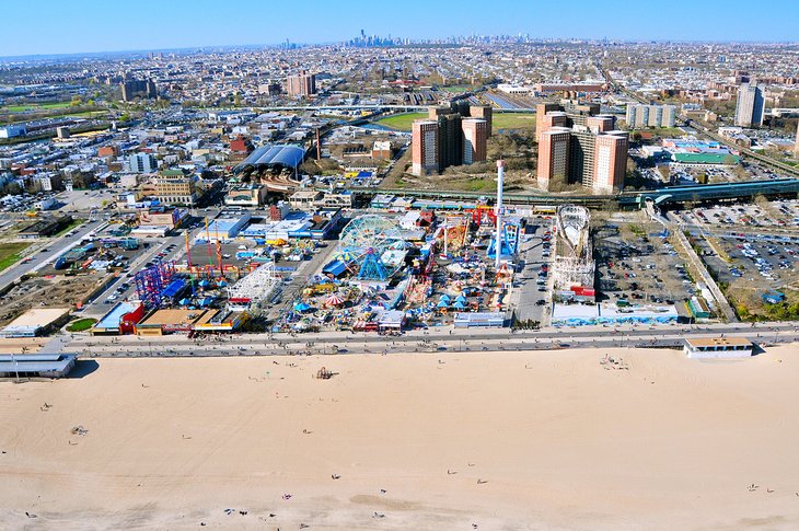 Aerial view of Coney Island