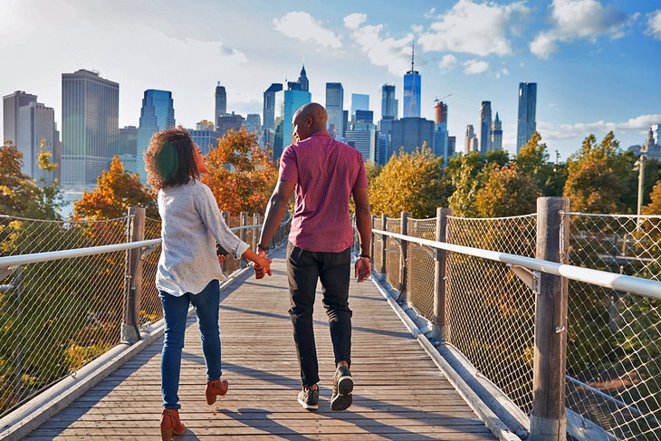 Couple visiting New York City