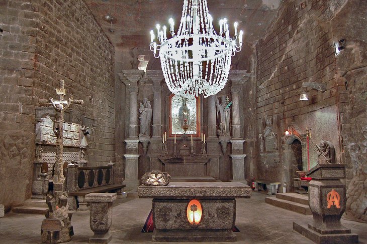 Carved stone church, Wieliczka Salt Mine