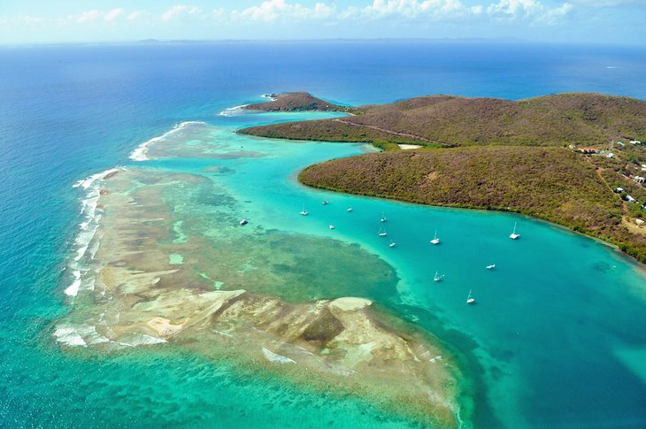 Aerial view of Culebra, Puerto Rico