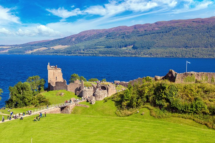 Urquhart Castle on the shores of Loch Ness