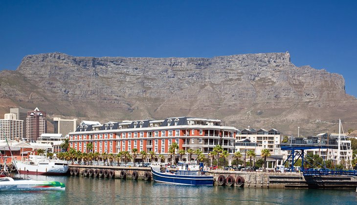 Cape Town waterfront with Table Mountain in the background