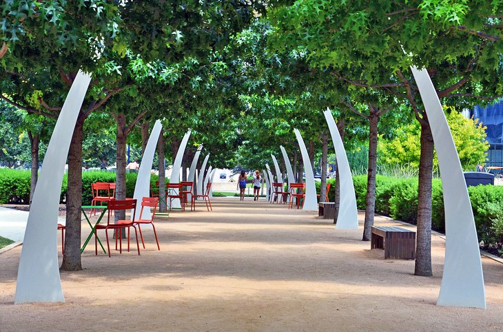 Klyde Warren Park in the Dallas Arts District