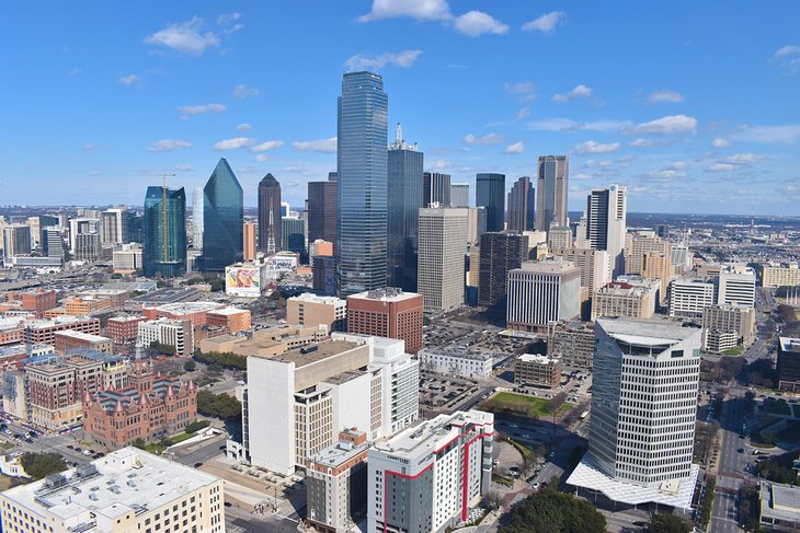 Downtown Dallas skyline from the Reunion Tower