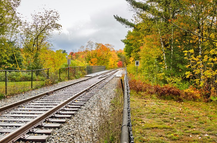 Railway tracks through the Adirondacks