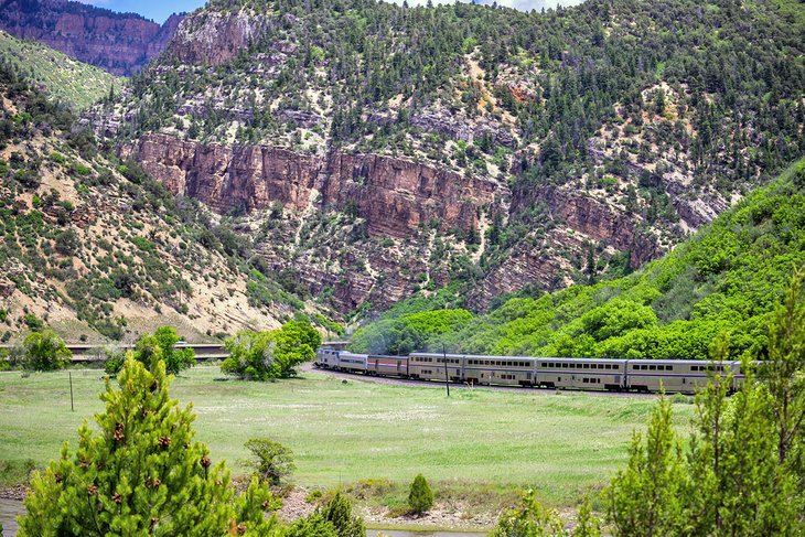 California Zephyr riding through the Rocky Mountains