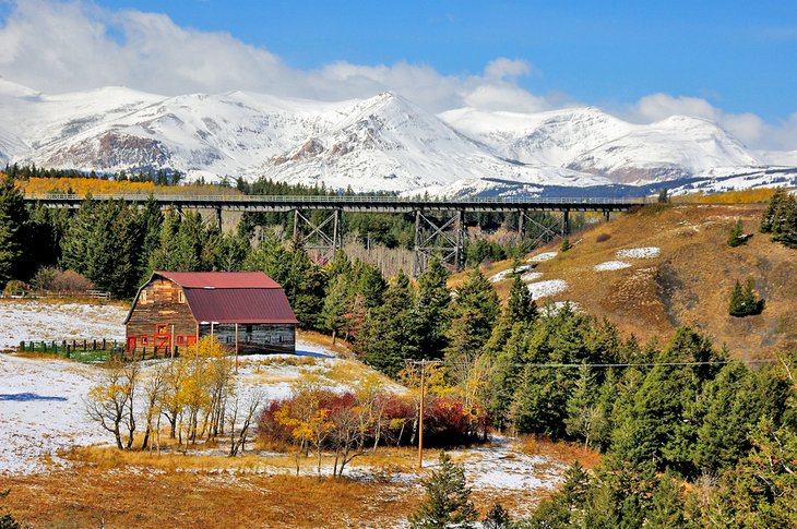 Railroad tracks through Glacier National Park