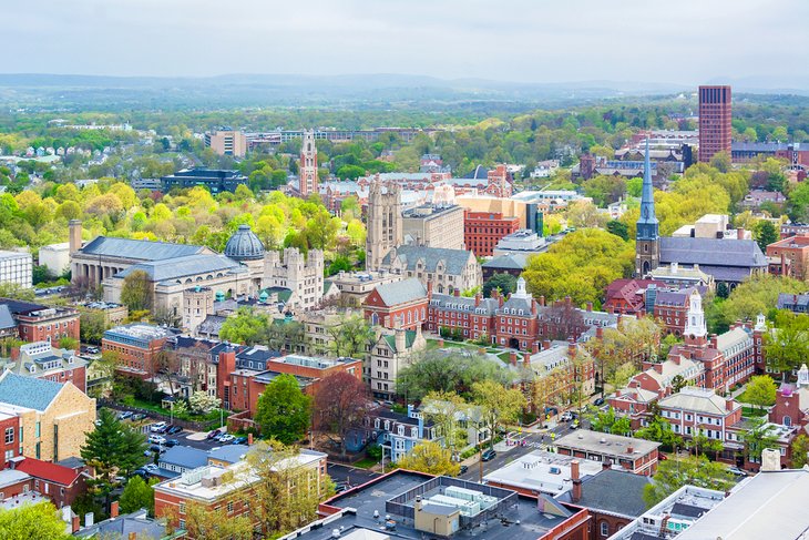Vue de l'Université de Yale à New Haven, Connecticut