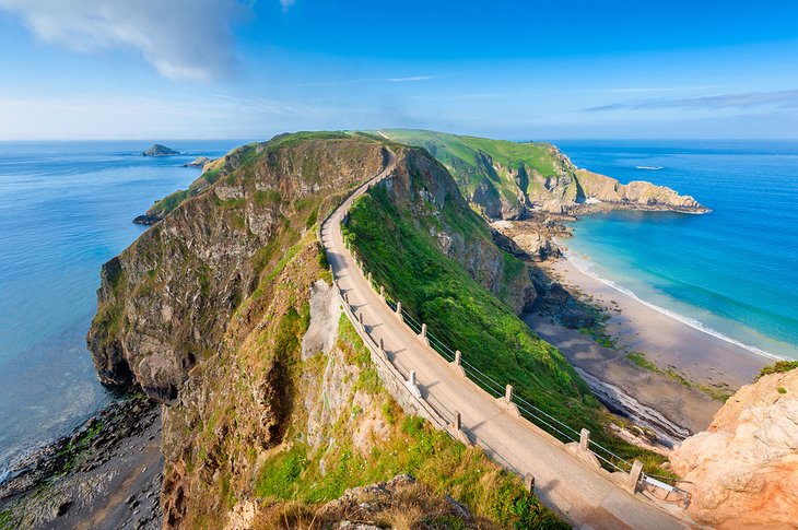 La Coupée isthmus on Sark, Channel Islands