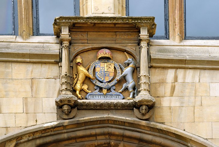 Facade from the Guildhall and Stonebow on High Street in Lincoln