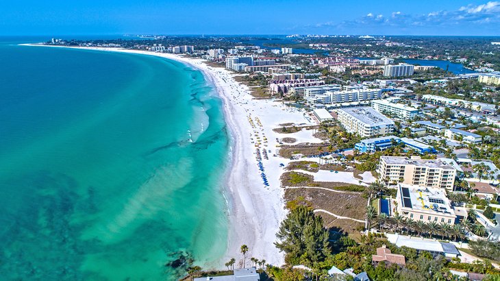 Aerial view of Siesta Key, Sarasota