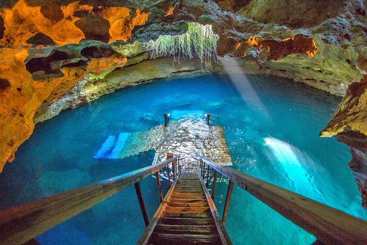 Stairs leading into Devil's Den Spring