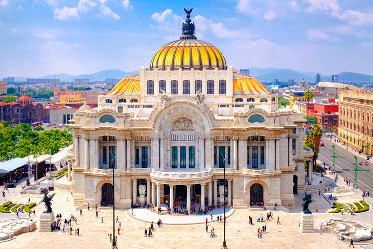 The Palace of Fine Arts in Mexico City