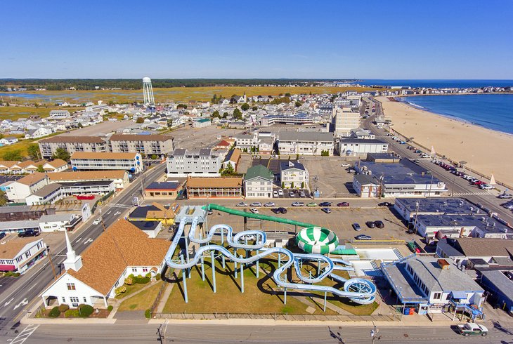 Aerial view of Hampton Beach