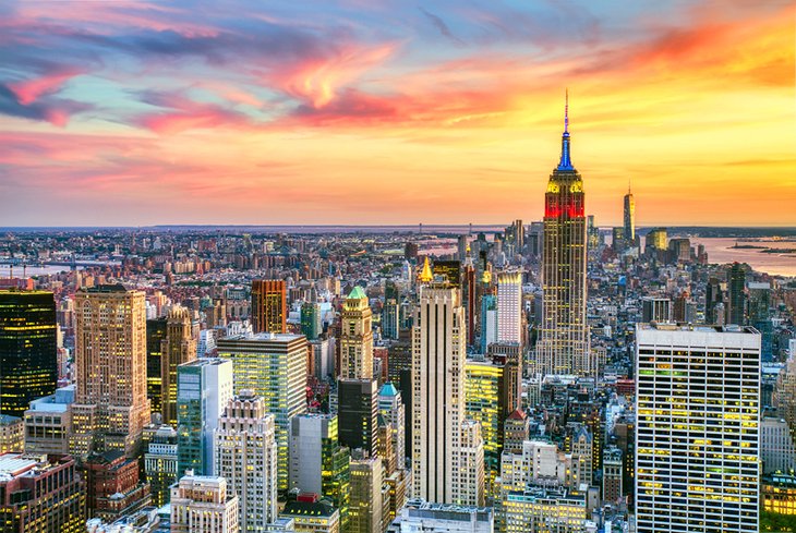 Sunset over New York City