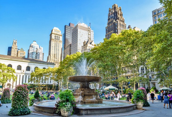 Fountain in Bryant Park