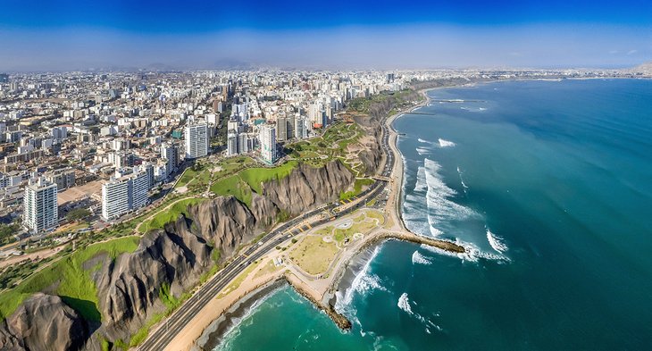 Aerial view of Miraflores, Lima